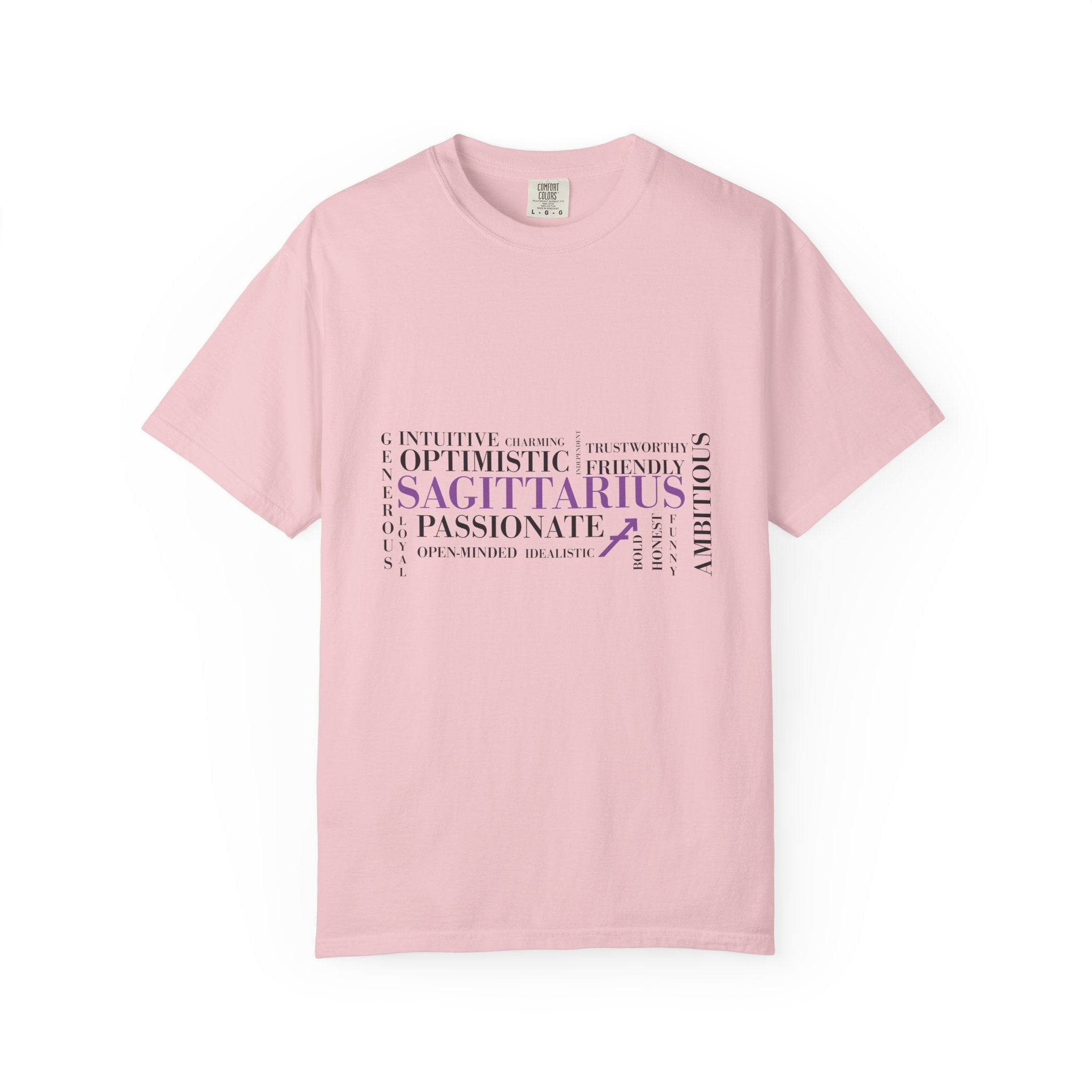 Sagittarius Zodiac Word Cloud T-shirt | Astrology Traits Tee - Jana Recrafted