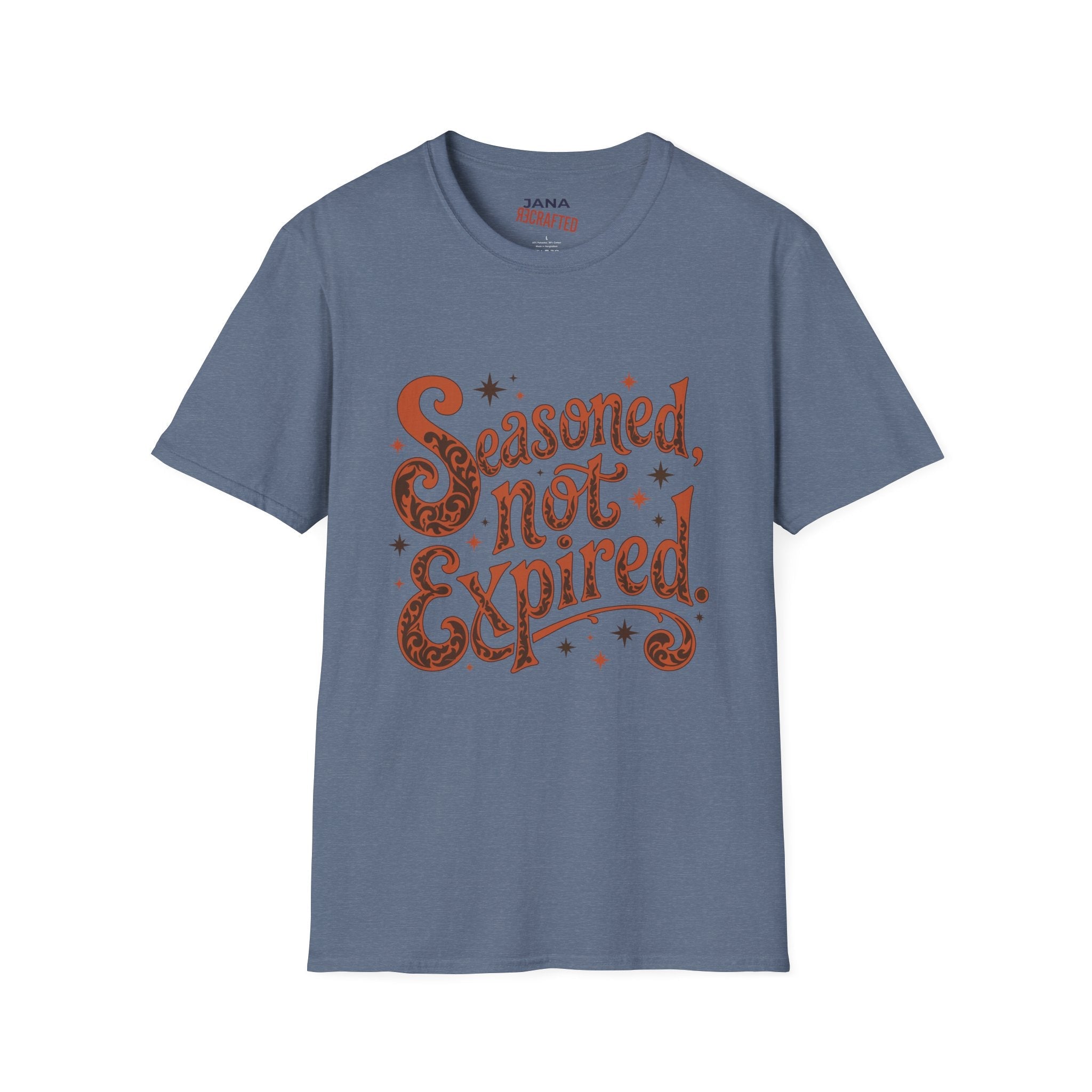 Seasoned Not Expired T-Shirt — Vintage Spice Humor Tee - Jana Recrafted