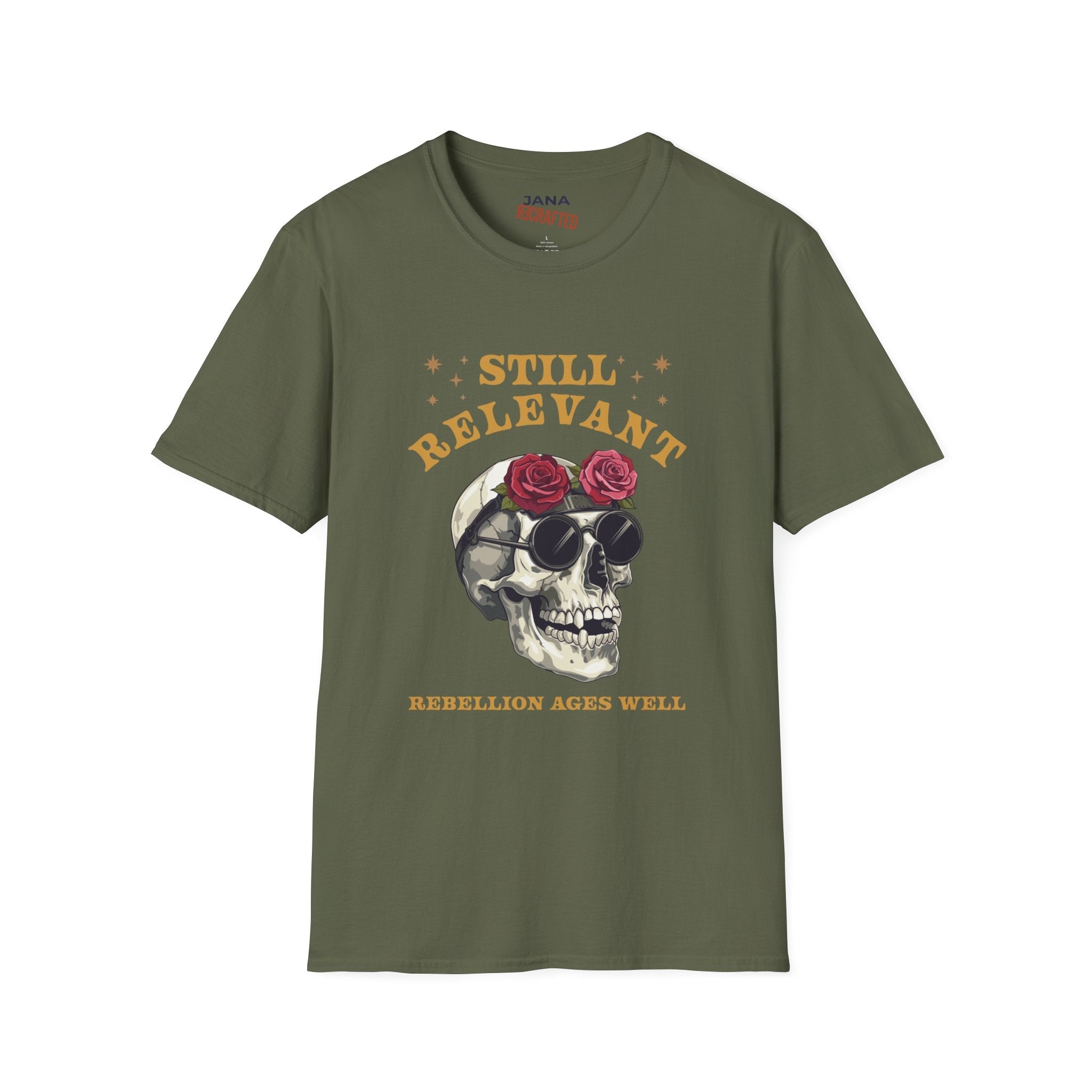 Still Relevant Skull Tee — Vintage Floral Skull T-Shirt - Jana Recrafted