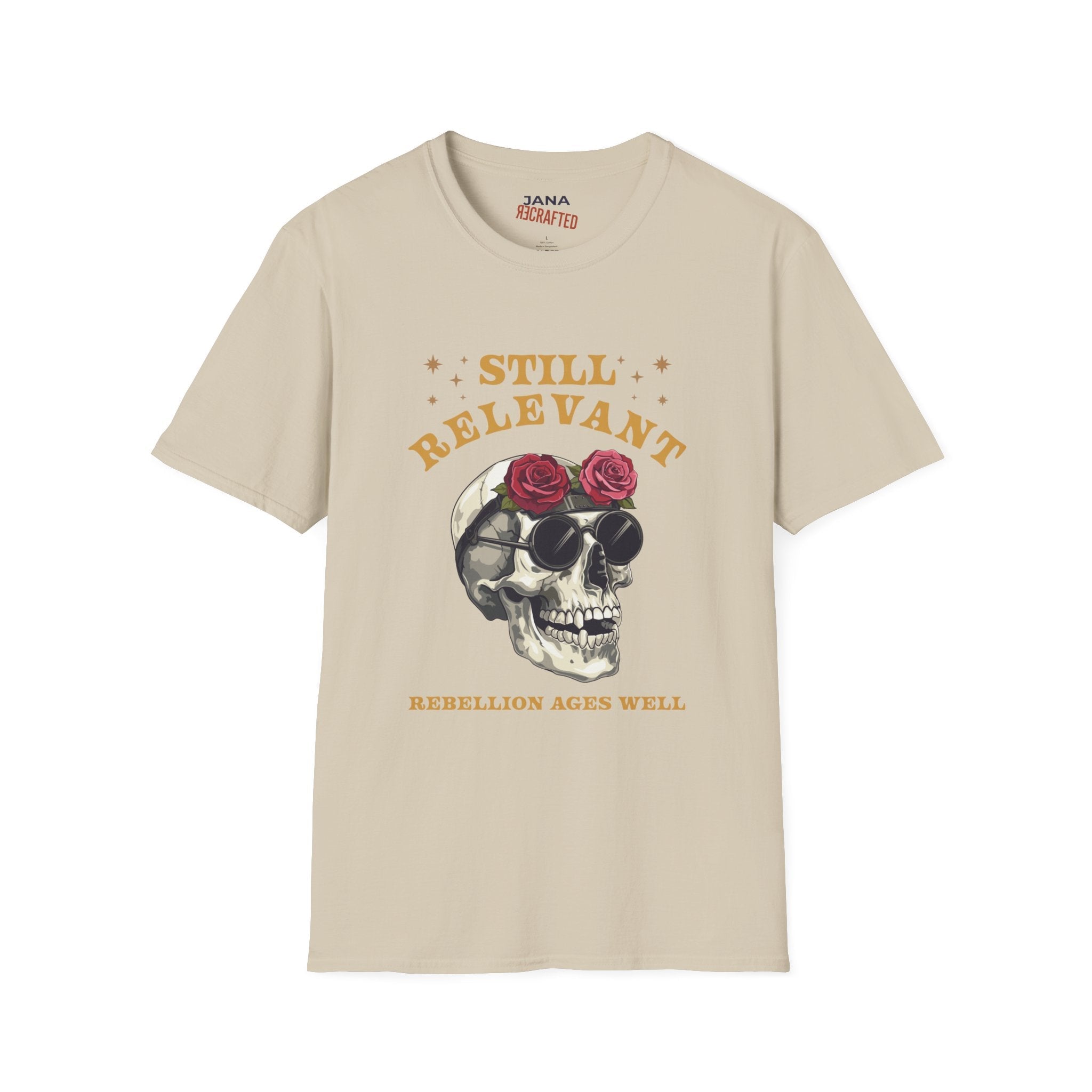Still Relevant Skull Tee — Vintage Floral Skull T-Shirt - Jana Recrafted