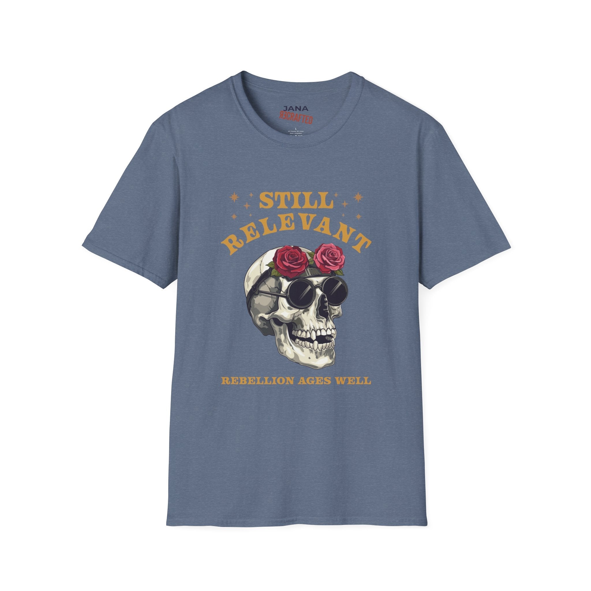 Still Relevant Skull Tee — Vintage Floral Skull T-Shirt - Jana Recrafted