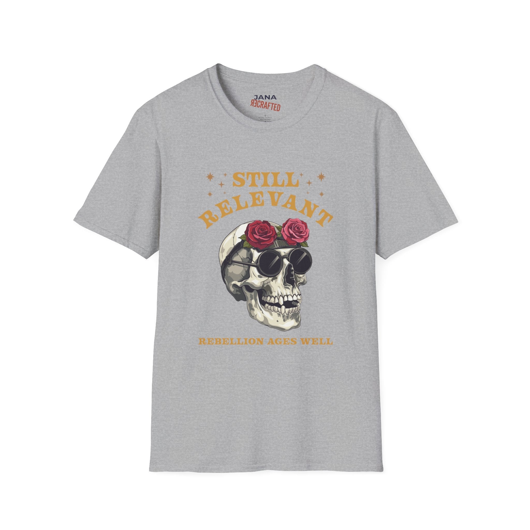 Still Relevant Skull Tee — Vintage Floral Skull T-Shirt - Jana Recrafted