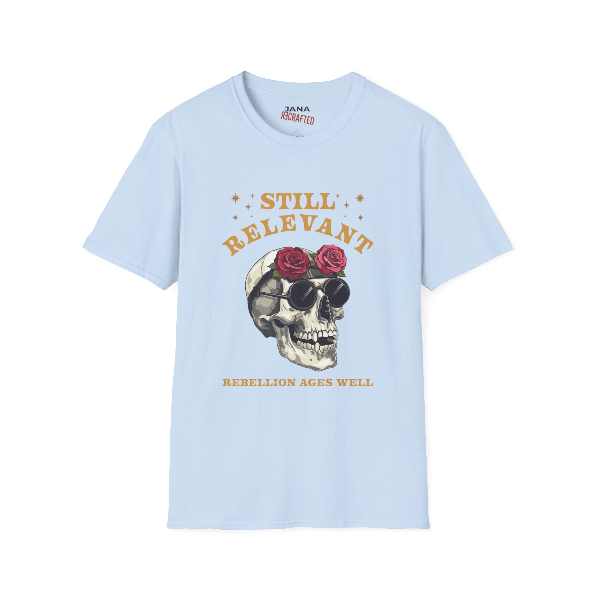 Still Relevant Skull Tee — Vintage Floral Skull T-Shirt - Jana Recrafted