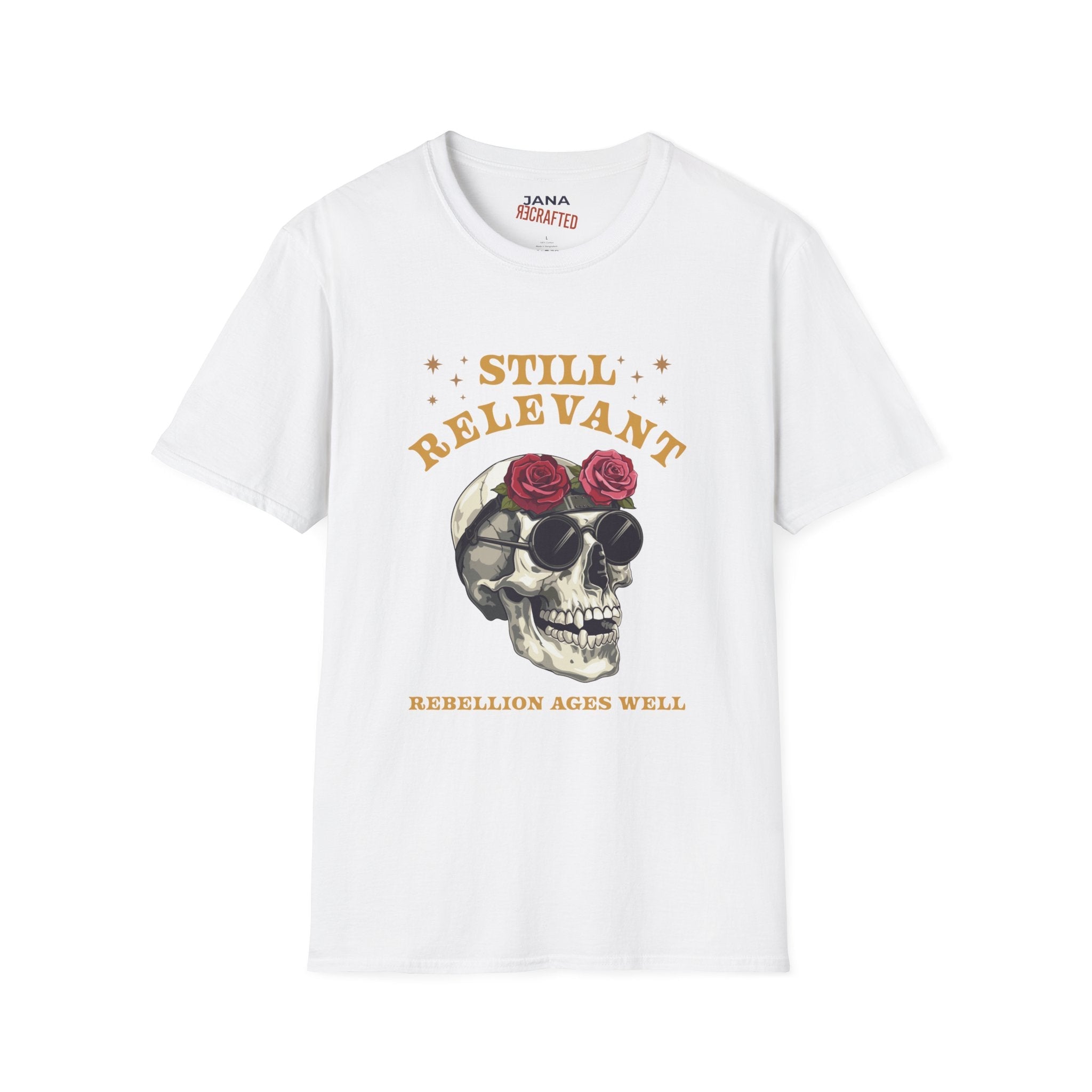 Still Relevant Skull Tee — Vintage Floral Skull T-Shirt - Jana Recrafted