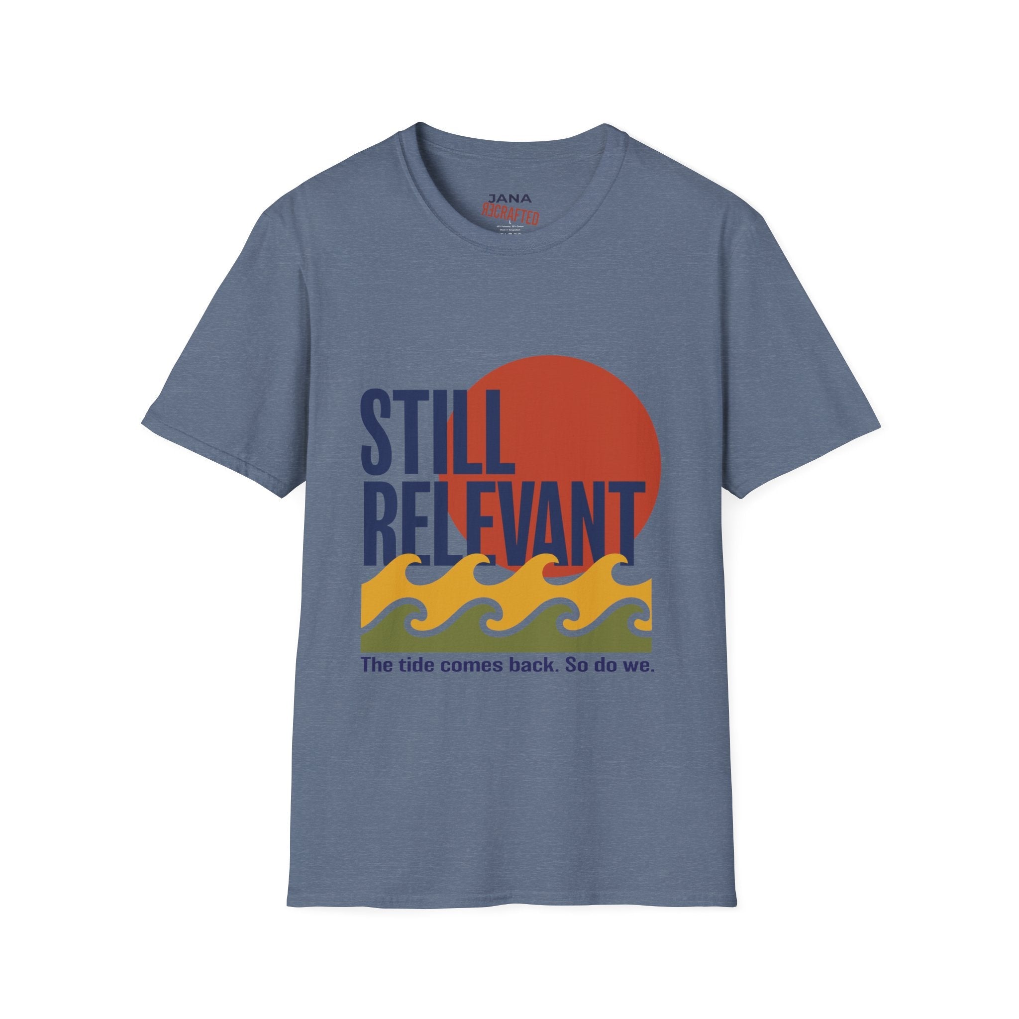 Still Relevant T-Shirt — Retro Sunset Waves Graphic - Jana Recrafted