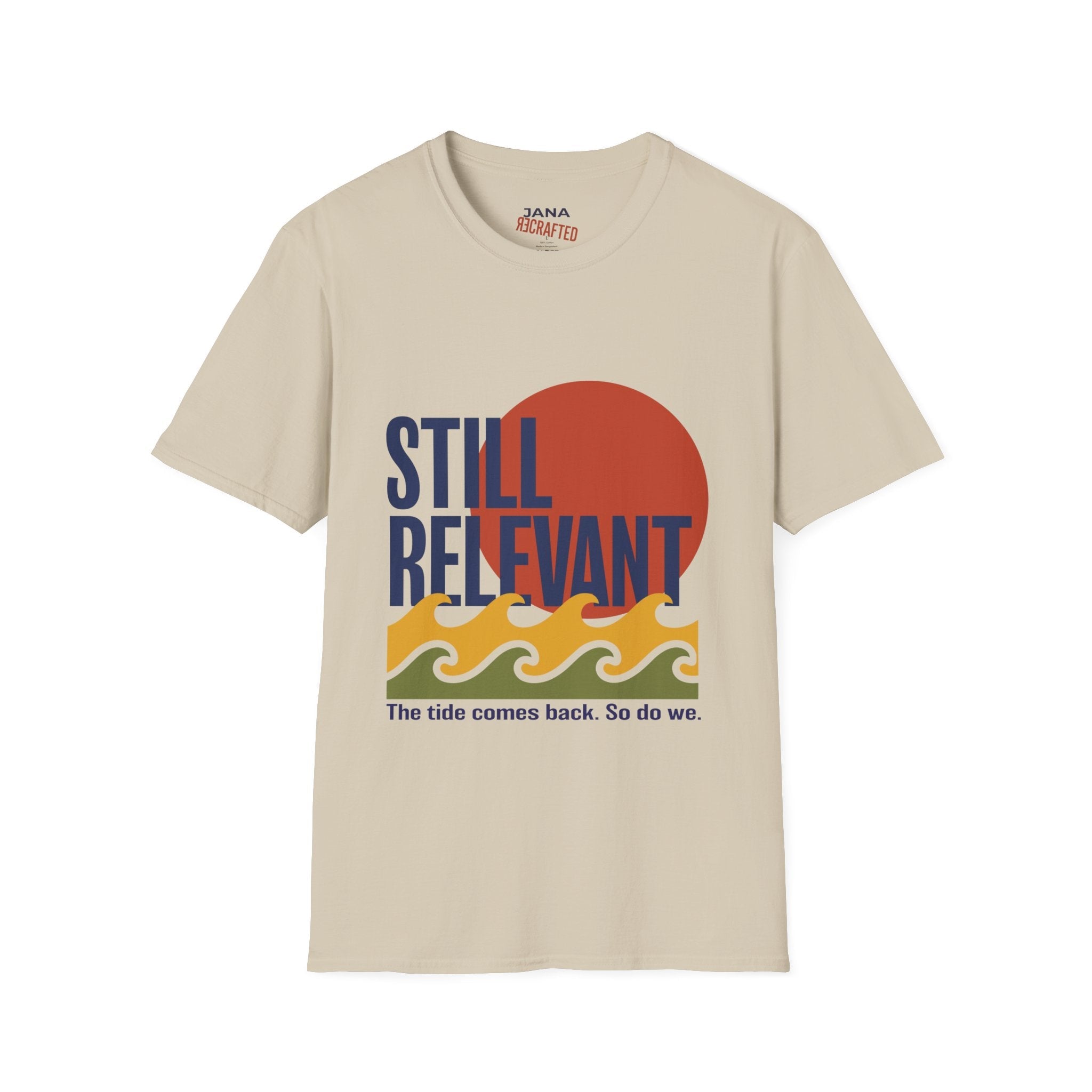 Still Relevant T-Shirt — Retro Sunset Waves Graphic - Jana Recrafted