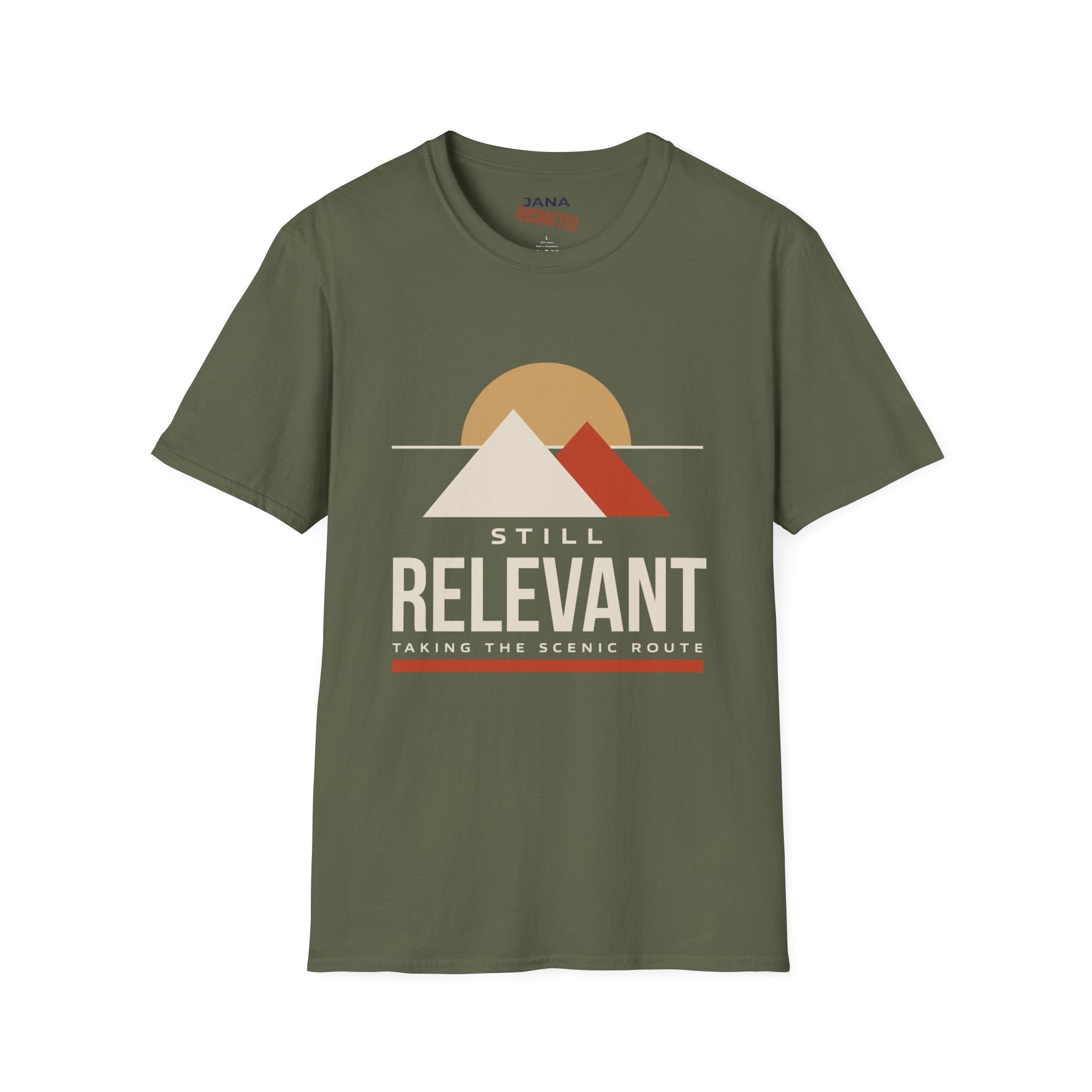 Still Relevant T‑Shirt — Retro Mountain Graphic Tee - Jana Recrafted