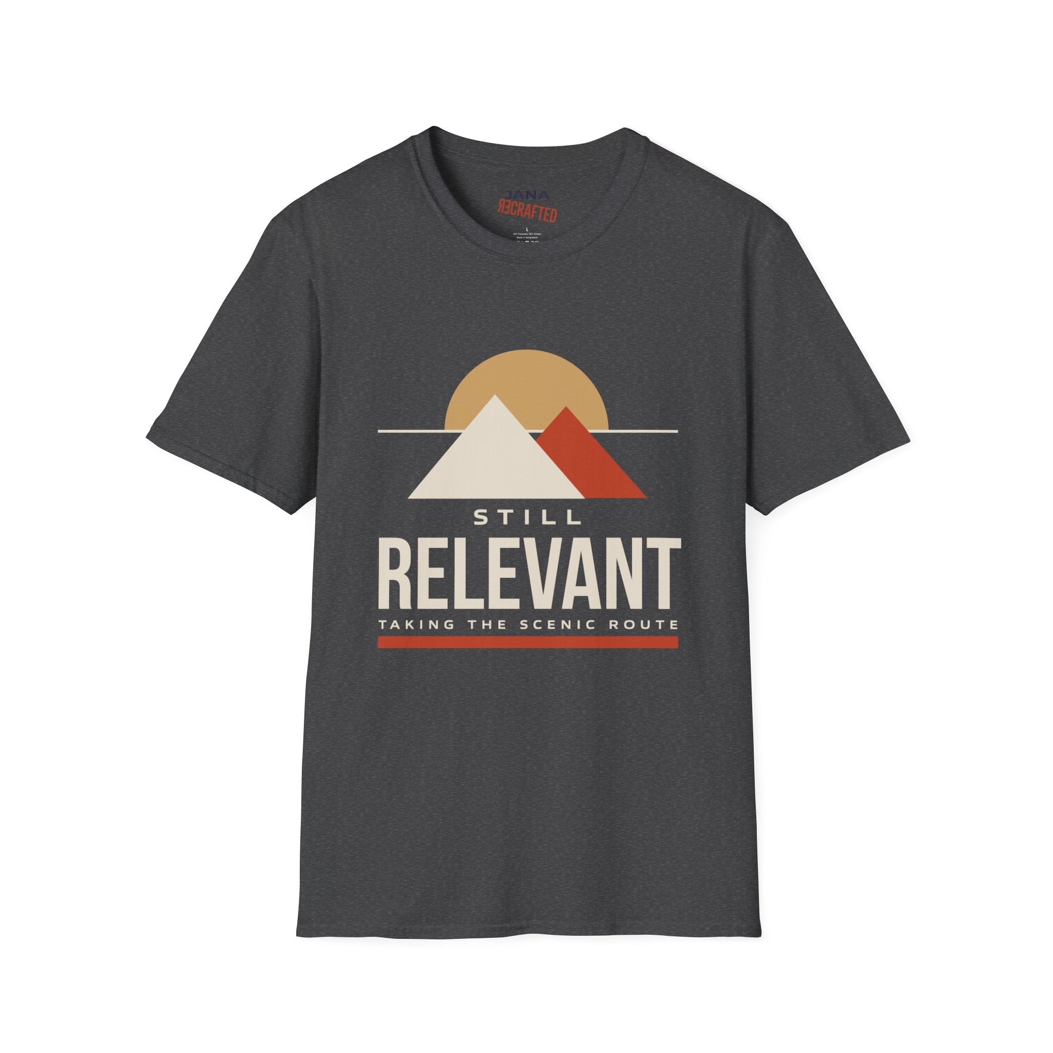 Still Relevant T‑Shirt — Retro Mountain Graphic Tee - Jana Recrafted