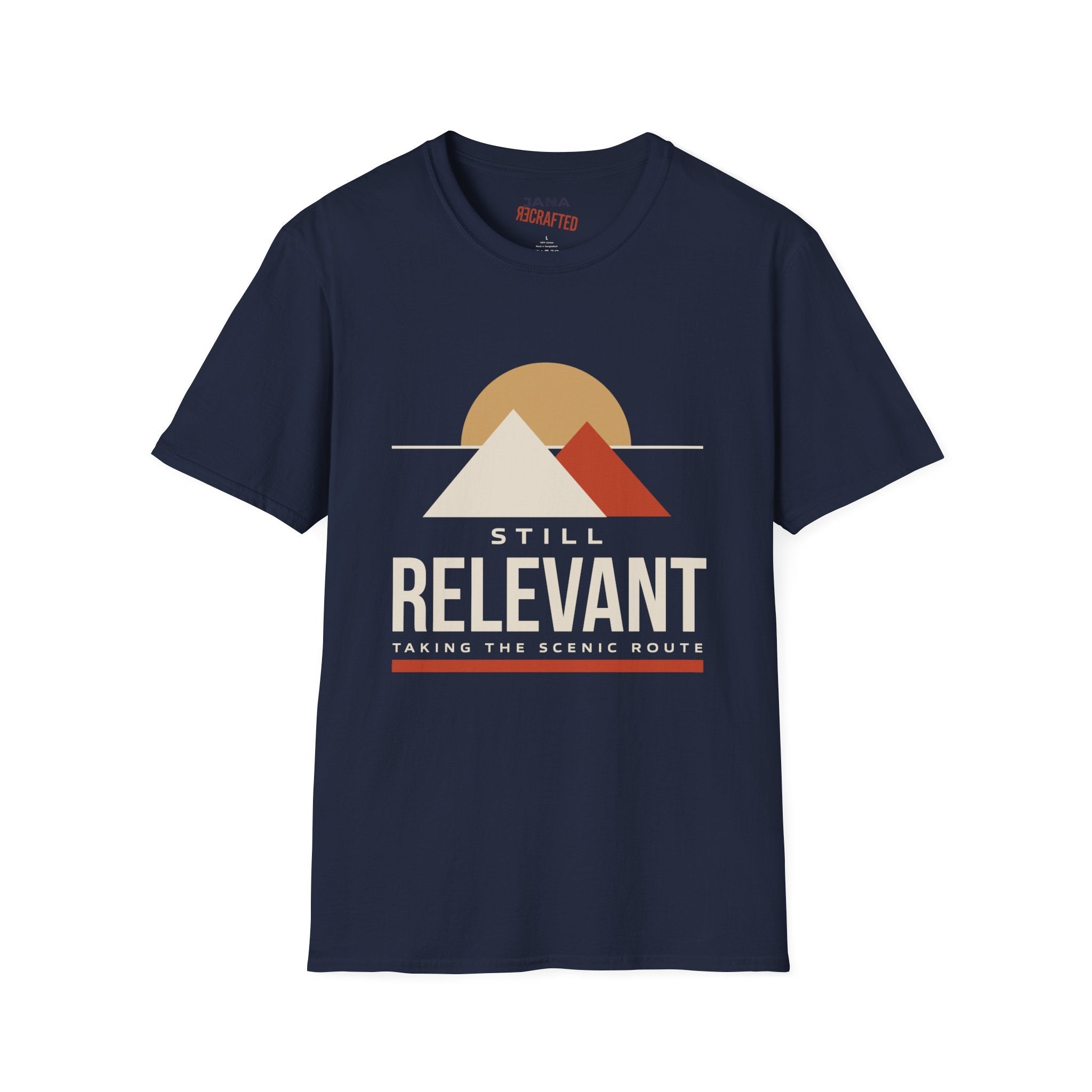 Still Relevant T‑Shirt — Retro Mountain Graphic Tee - Jana Recrafted