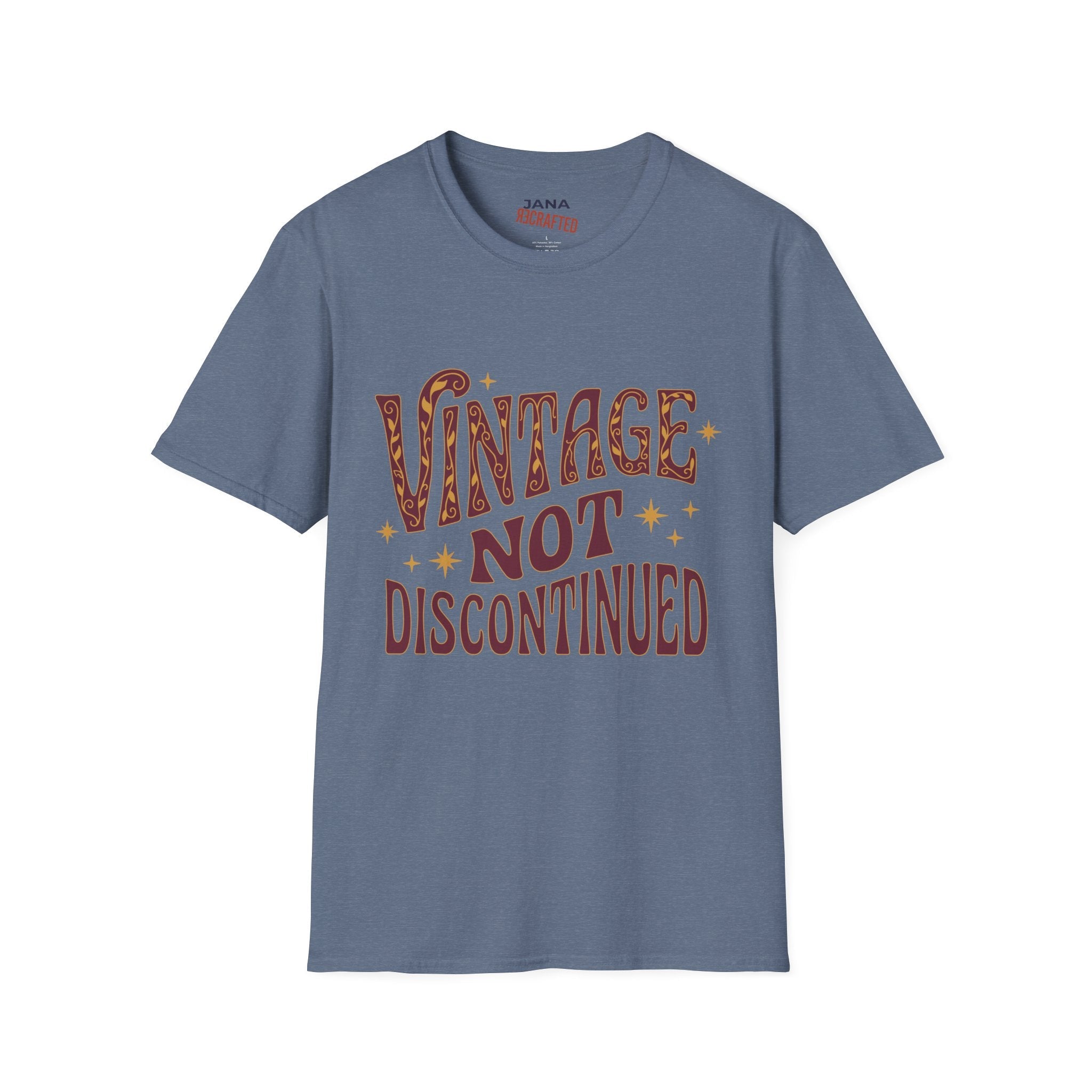 Vintage Not Discontinued T-Shirt — Retro Graphic Tee for Classic Style - Jana Recrafted