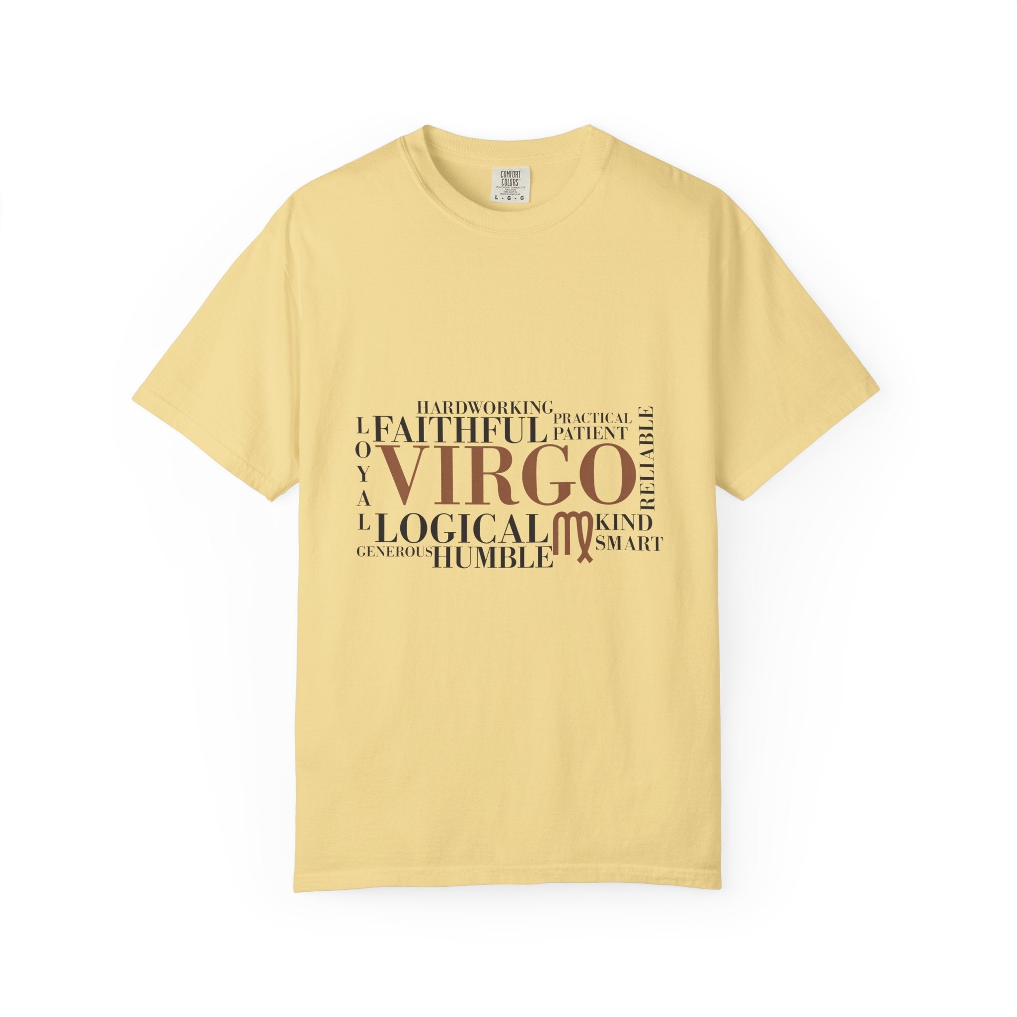 Virgo Word Cloud T-Shirt | Zodiac Sign Typography Tee, Astrology Graphic - Jana Recrafted