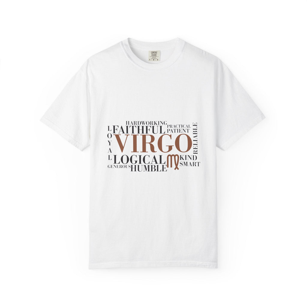 Virgo Word Cloud T-Shirt | Zodiac Sign Typography Tee, Astrology Graphic - Jana Recrafted