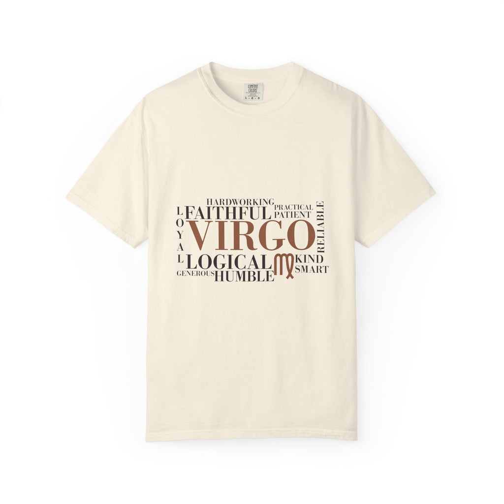 Virgo Word Cloud T-Shirt | Zodiac Sign Typography Tee, Astrology Graphic - Jana Recrafted