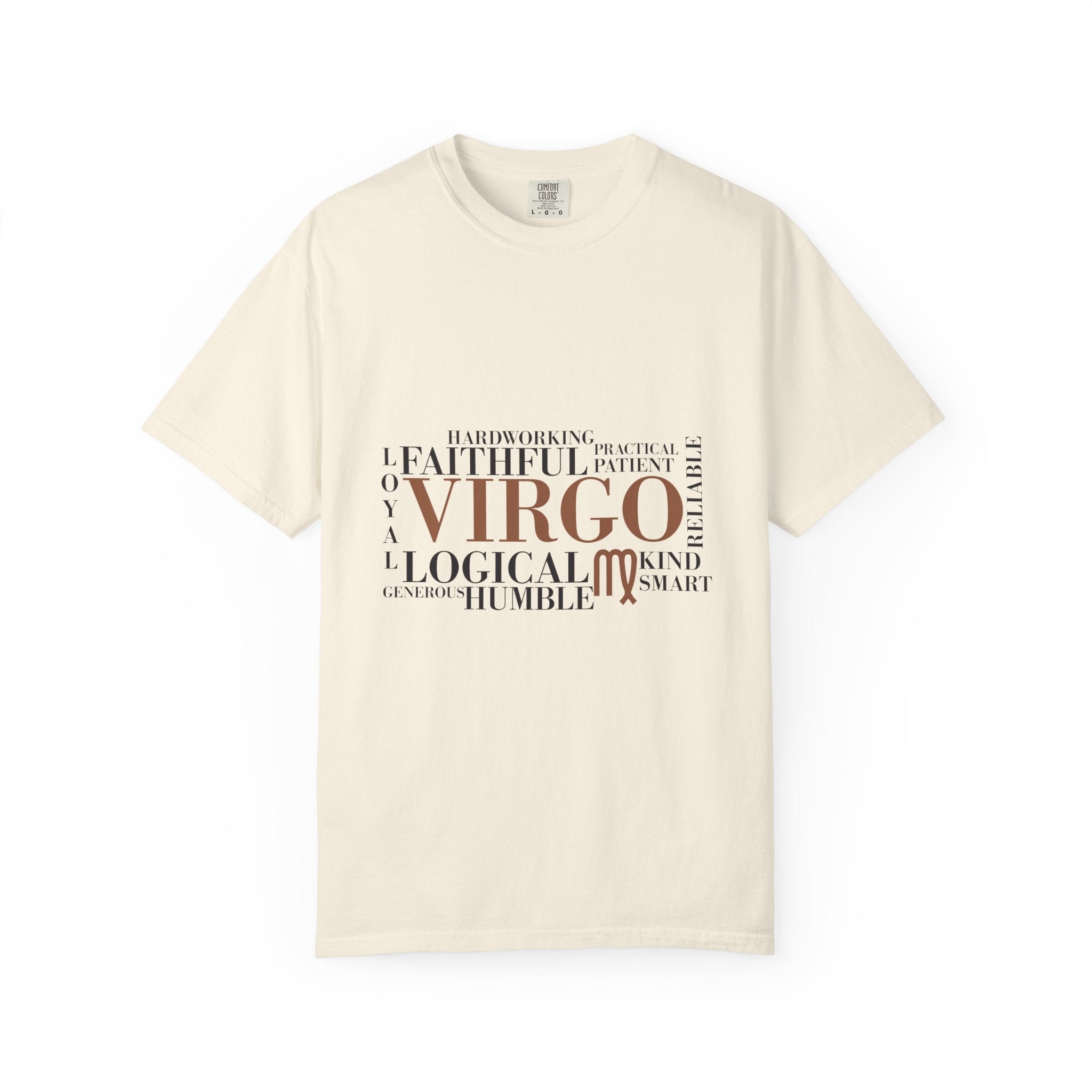 Virgo Word Cloud T-Shirt | Zodiac Sign Typography Tee, Astrology Graphic - Jana Recrafted