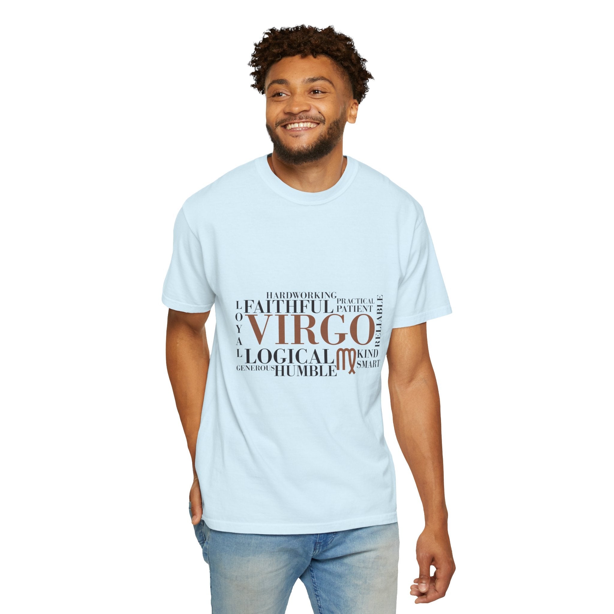 Virgo Word Cloud T-Shirt | Zodiac Sign Typography Tee, Astrology Graphic - Jana Recrafted