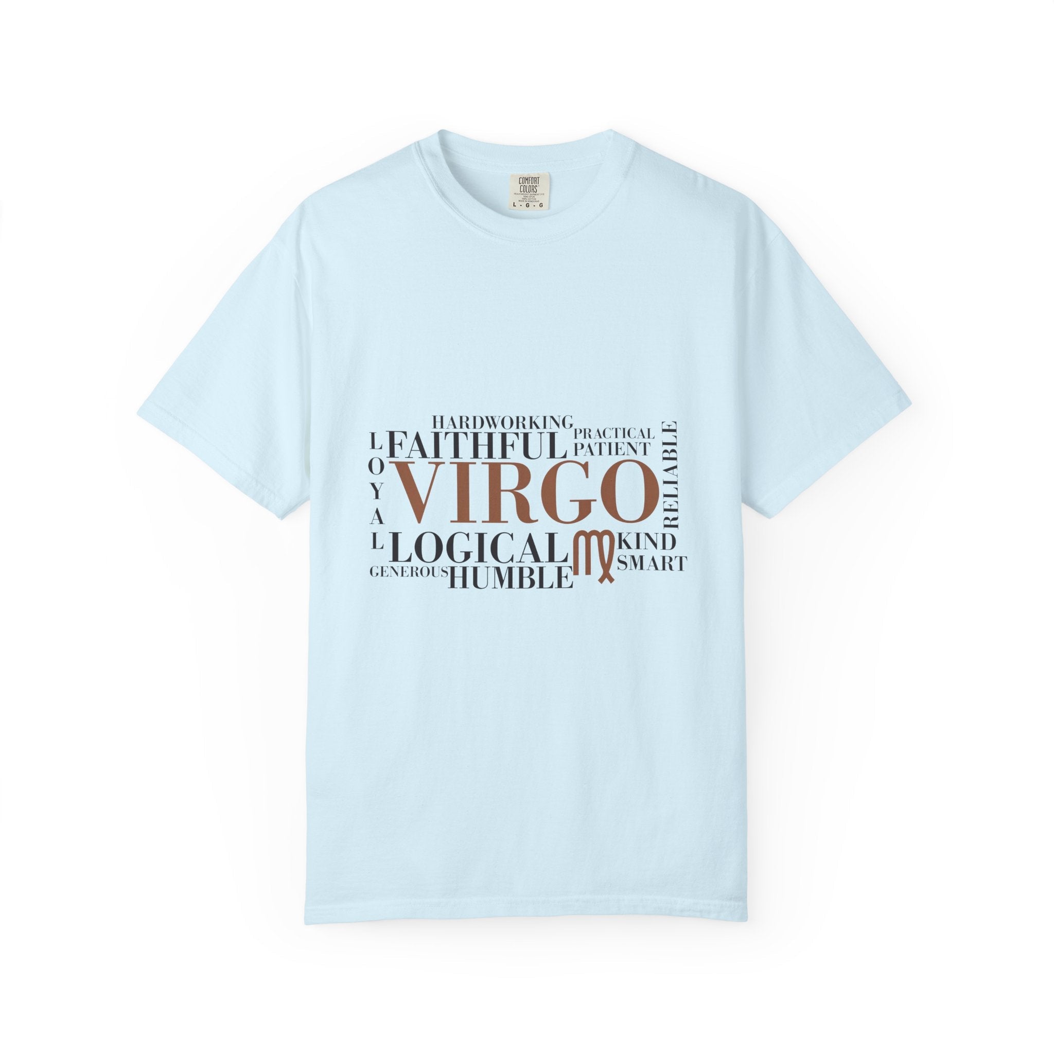 Virgo Word Cloud T-Shirt | Zodiac Sign Typography Tee, Astrology Graphic - Jana Recrafted