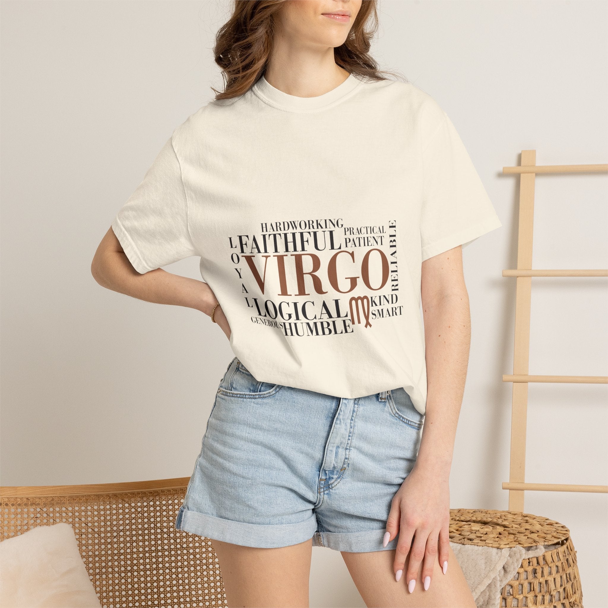 Virgo Word Cloud T-Shirt | Zodiac Sign Typography Tee, Astrology Graphic - Jana Recrafted