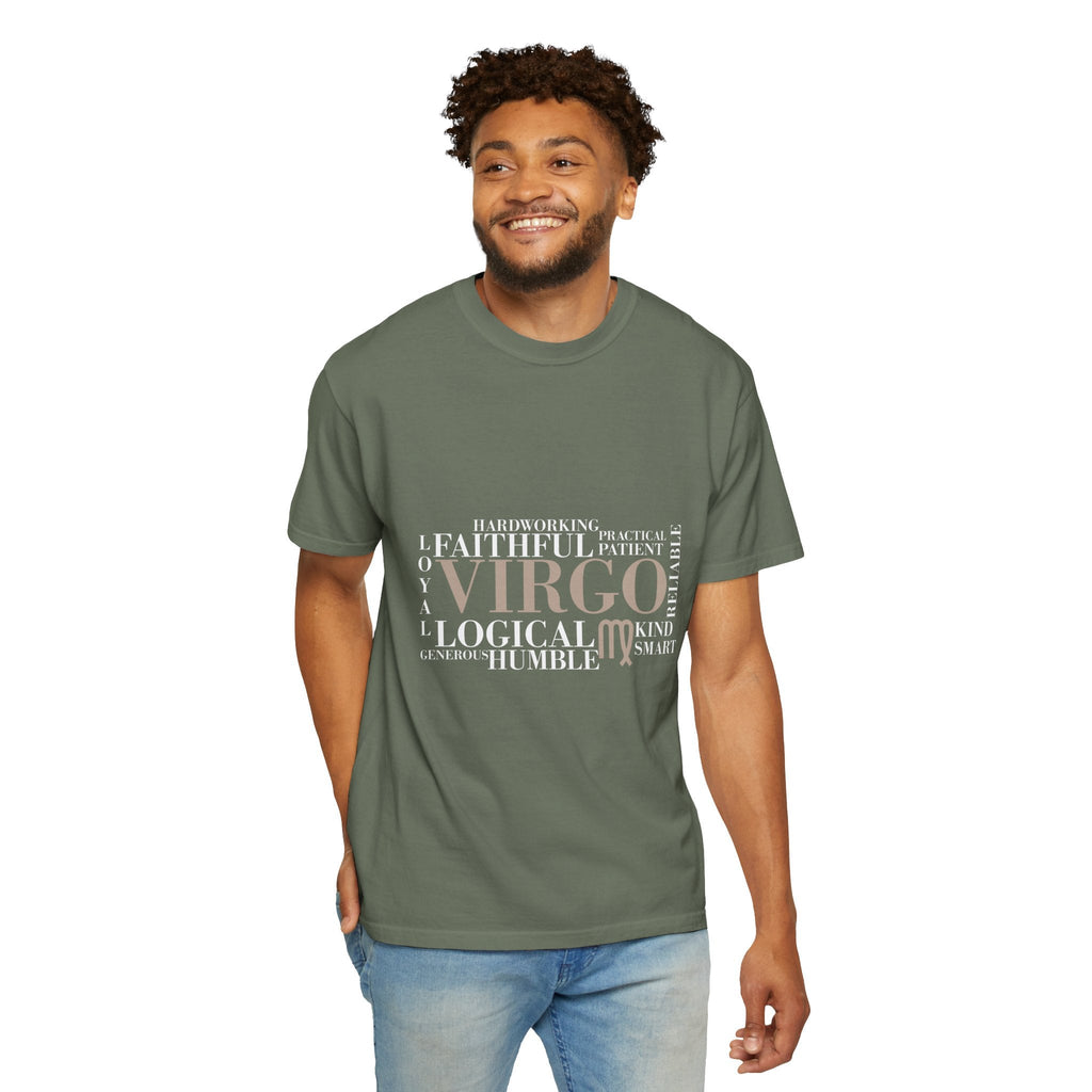 Virgo Word Cloud T-Shirt | Zodiac Virgo Typography Tee - Jana Recrafted
