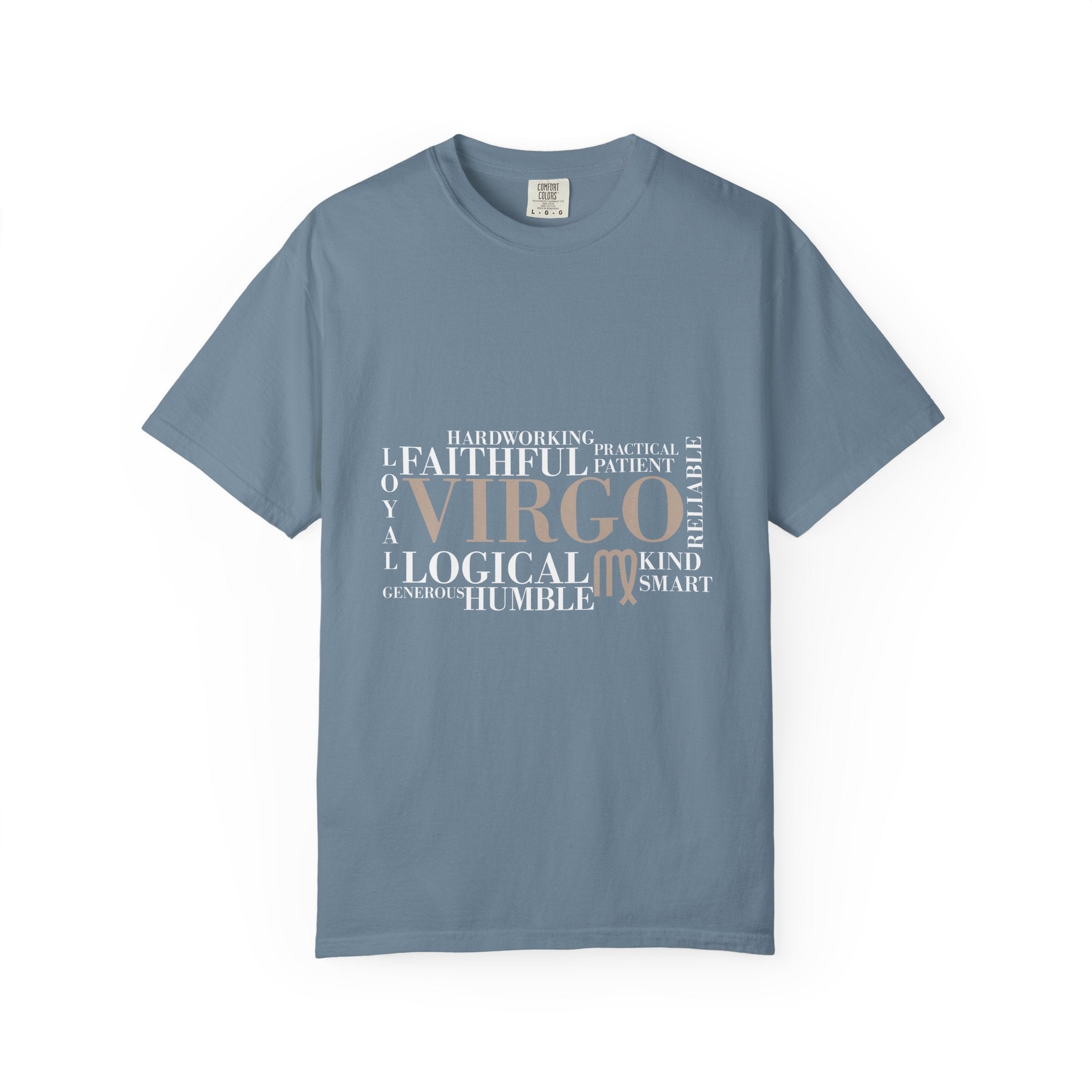 Virgo Word Cloud T-Shirt | Zodiac Virgo Typography Tee - Jana Recrafted