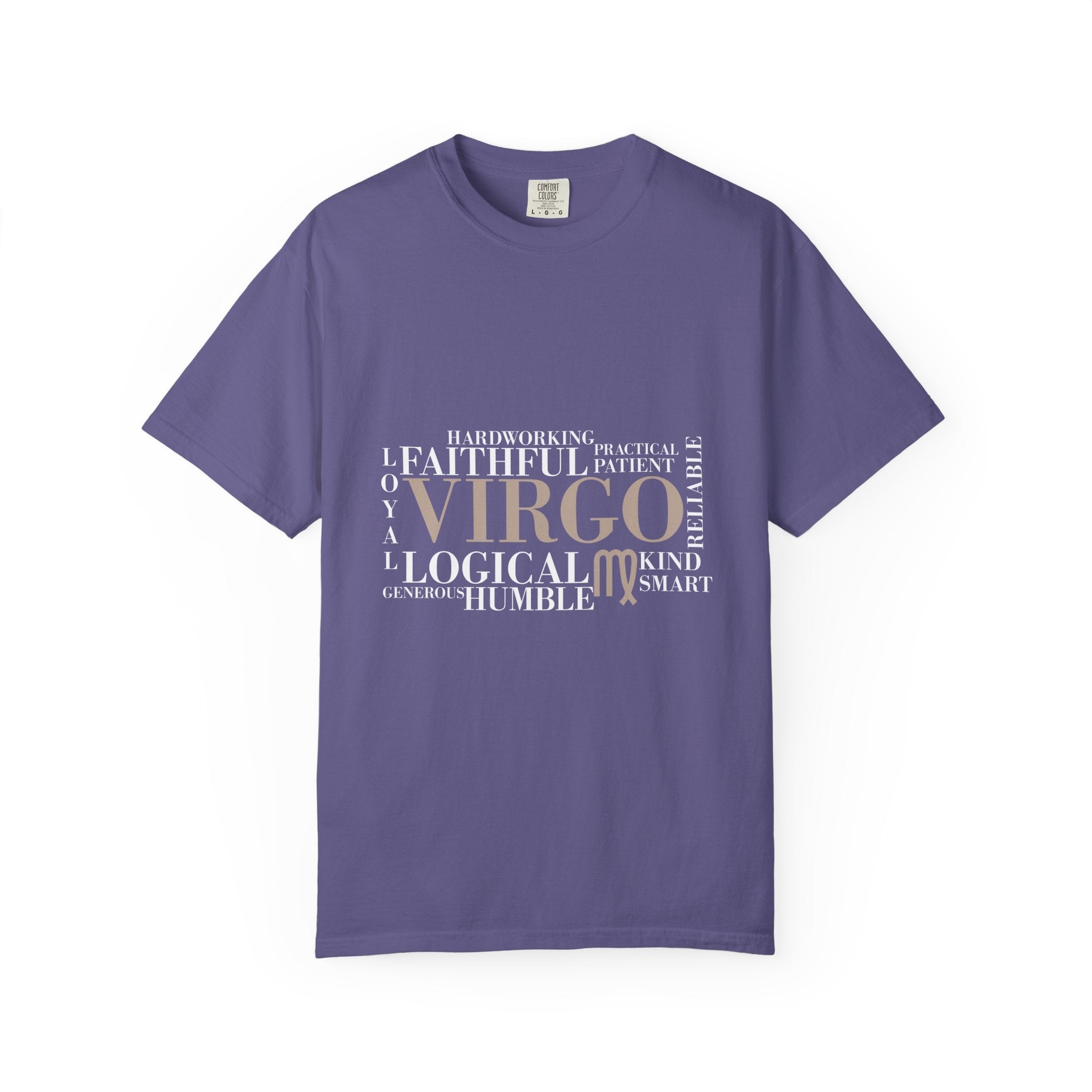 Virgo Word Cloud T-Shirt | Zodiac Virgo Typography Tee - Jana Recrafted