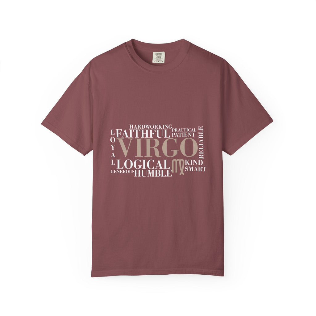Virgo Word Cloud T-Shirt | Zodiac Virgo Typography Tee - Jana Recrafted