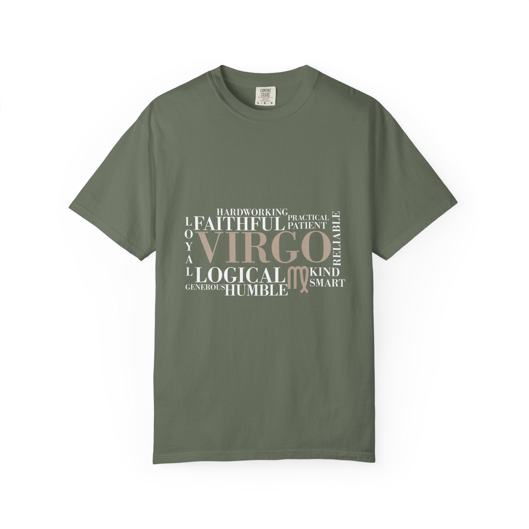 Virgo Word Cloud T-Shirt | Zodiac Virgo Typography Tee - Jana Recrafted