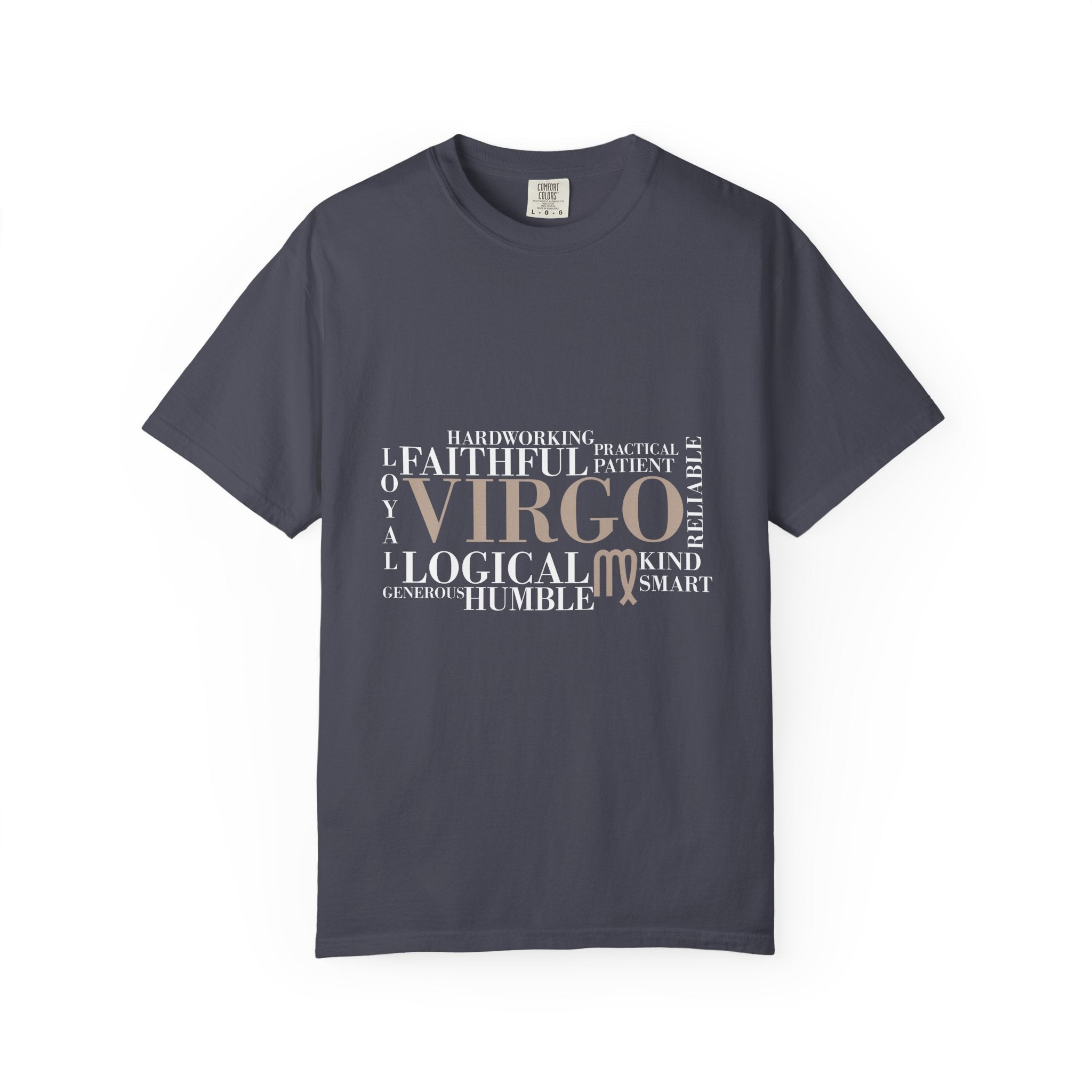 Virgo Word Cloud T-Shirt | Zodiac Virgo Typography Tee - Jana Recrafted